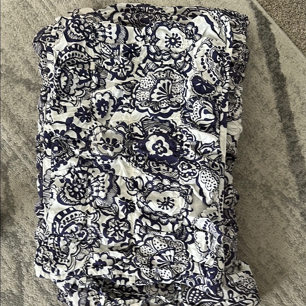 Pottery Barn Teen Blue and White Floral Duvet Cover
